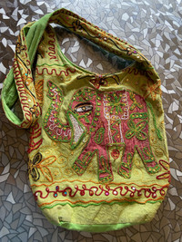 Beautiful Elephant Handmade over the shoulder purse/bag
