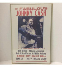 Johnny Cash concert Poster 11" x 17"  (reproduction)