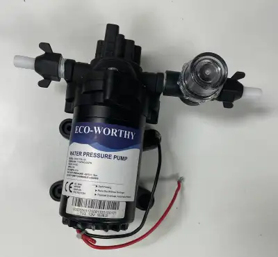 12V Water Pump 3.5 GPM High Pressure RV Camper Marine Diaphragm Self Priming ECO-WORTHY 3.5 GPM Wate...