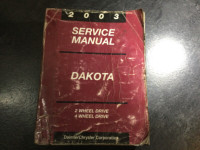 2003 Dodge Dakota Service Shop Manual SLT Sport R/T Quad Cab 4x4