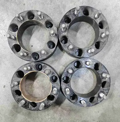 I am selling a set of four Terminator Forged 6x5.5 bolt pattern wheel spacers, each measuring 2 inch...