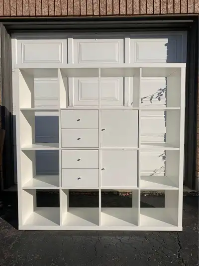 Ikea Kallax Shelf with 2 Doors and 4 Drawers - LIKE NEW, View more