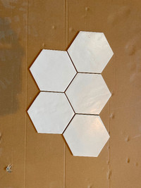 Ivory hexagon tiles