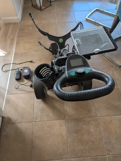 Electric golf trolley with downhill control, View more