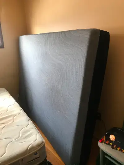 Queen size bed in a box. It was opened but never used as well as new 2 sheets. Please text or email...