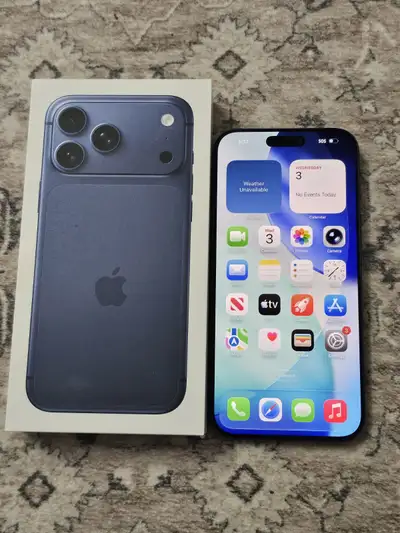 Blue iPhone 17 Pro Max 512GB - Warranty Jan 2027 -Tempered Glass, View more