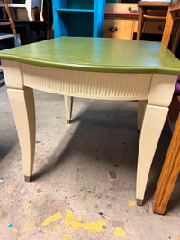 Cream and Avocado Side Table