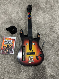 Nintendo wii wireless guitar and game 
