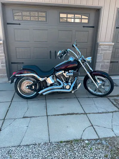 One owner 5 speed custom Softail deuce - twin cam 88” punched out to 95” - ported and polished heads...