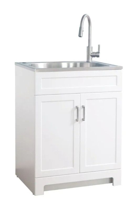 Glacier Bay All in One 25" Laundry w/ Stainless Sink Plumbing