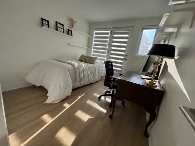 This beautifully furnished bright room is located in a two story home and has access to its own balc...