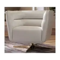 Natuzzi Top Grain Leather Swivel Chair