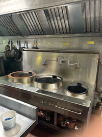 Wok with noodle boile machine 