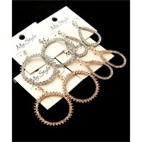 GOLD SILVER ASSORTED EARRING