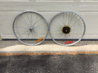 Set of 24" Aluminum Bicycle Wheels Front & Rear