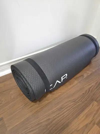 New 1/2-inch Thick Exercise Yoga Mat with Strap & Knee Pad | Black, Grey, Blue, & Purple available!...