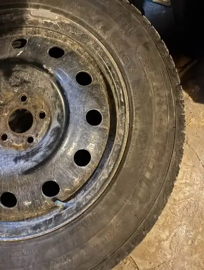 4x Michelin X-Snow Blizzak winter tires on steel rims. Used for barely 2 months. Still has 9mm depth...