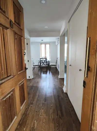 Furnished room with double bed in a very spacious newly renovated 3 bedroom condo in McGill Ghetto a...