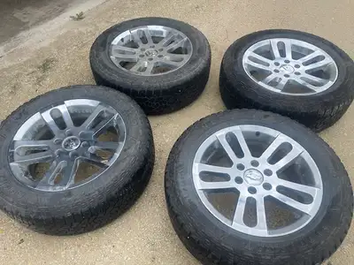 set of 20" rims and tires P275/55R20" Goodyear tires good for a year or 2 asking 800.00 obo,17" + 18...