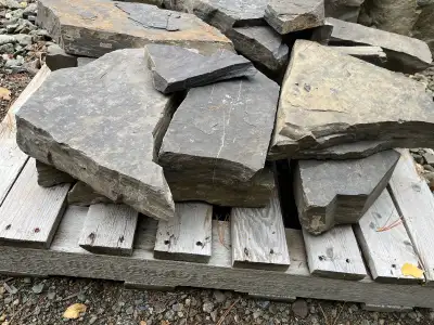 Black flat rocks for landscaping, View more