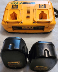 DeWalt DC9320 Charger w/ (2) DW9098 Rechargeable Batteries