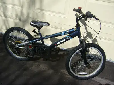 Velo mont. 20po 6 vit Sport Teck. Suspension avant. Bleu/noir., View more