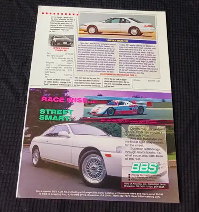 Cool anonce 1991 originale et mesure 8 X 11 pouces et en belle etat. Peut poster... Cool original 19...