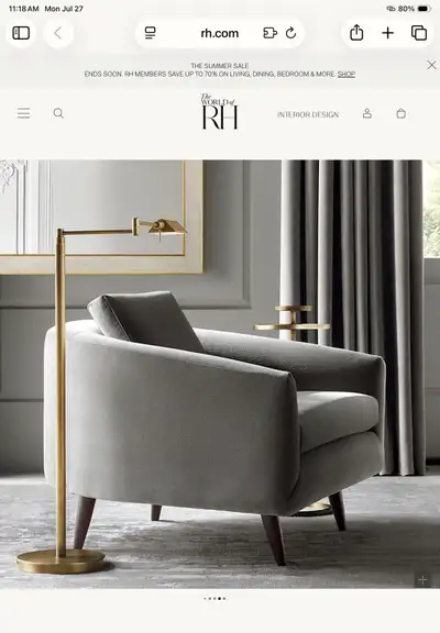 RESTORATION HARDWARE  (RH) ‘Metier Task Floor Lamp’ , View more