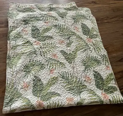 Aphorism Quilt Style Blanket As Is: Approx Standard Size, View more