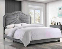 (Big Sale) High Quality Queen Velvet Bed - with Opt Mattresses