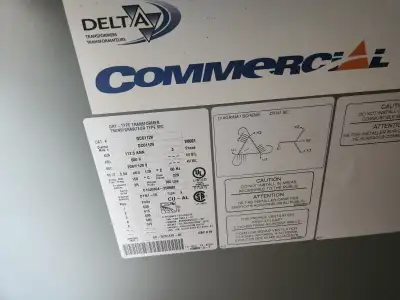Delta 112.5 kva step down transformer