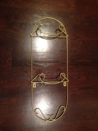 Gold Plate Rack 2 Plates Holder Holders Wall Display Art Picture