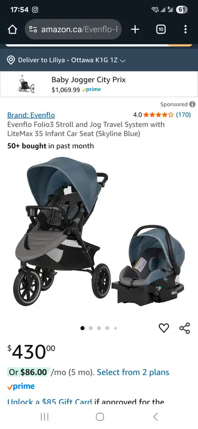 Selling our stroller and infant car seat combo, View more