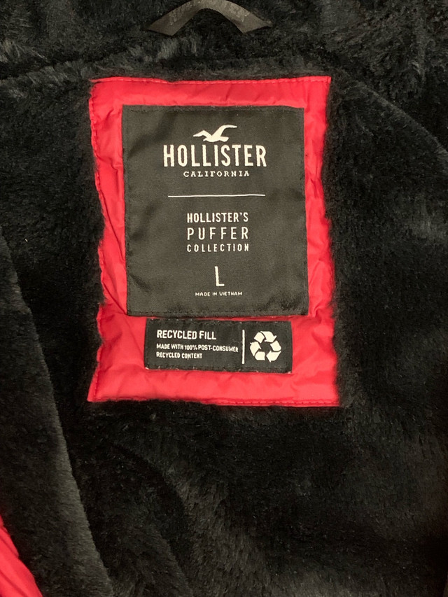 HOLLISTER Cozy Lined Hooded Puffer Jacket sz L dans Hommes  à Ville de Montréal - Image 3