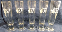 Molson Canadian 67 Tall Beer Glasses (Set of 5)