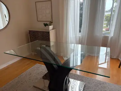 Table de salle a manger vitrée, View more