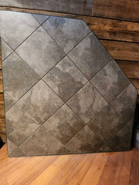 Tile hearth pad for woodstove