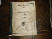 Adams 550, 660  Motor Grader Maintenance Manual