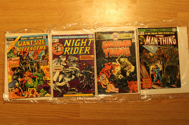 4 Comics:Defenders#2,Night Rider#2,ManThing#12,Swamp Thing#18 in Comics & Graphic Novels in Muskoka