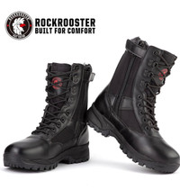 ROCKROOSTER VEGA Mens 10 Zipper Military Tactical Boots