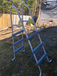 Blue & white pool ladder