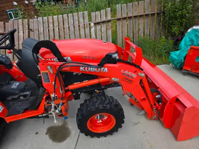 I have a Kubota B2301 with a Bucket-LA435, A plow Blade-B2356 (and 3rd function installed on tractor...