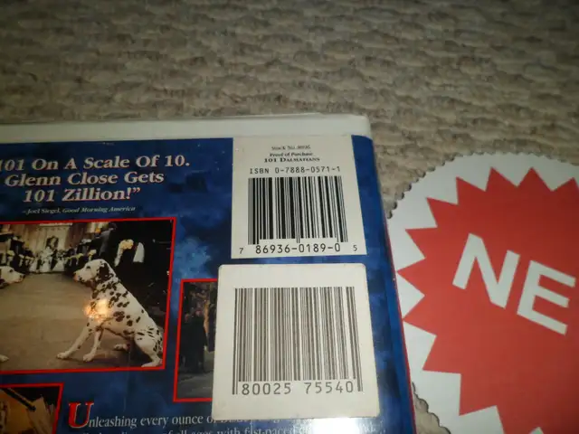 Disney's 101 Dalmatians VHS 1997 Movie NEW SEALED CLAMSHELL Glen in CDs, DVDs & Blu-ray in Markham / York Region - Image 4