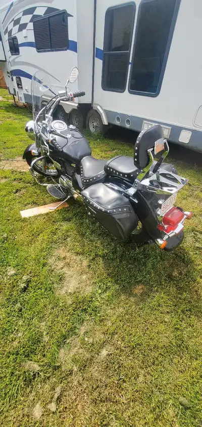 Located in Hinton Alberta. Good condition, Has saddle bags, gas tank cover. Comes with K&N filter ki...