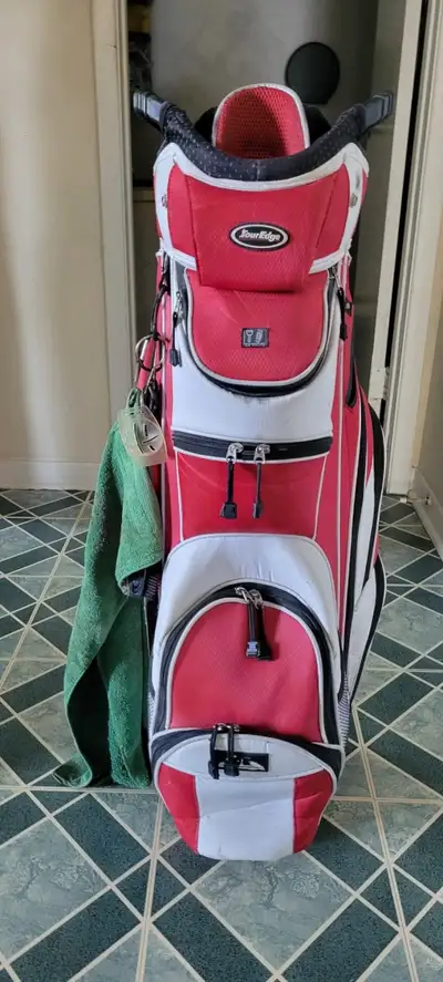Tour Edge golf cart bag with full-length 14-club dividers, View more