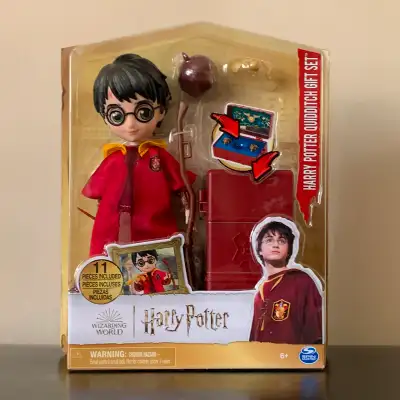 Wizarding World Harry Potter Collectible Toy: 8-inch Harry Potter Quidditch Doll Gift Set with Robe...