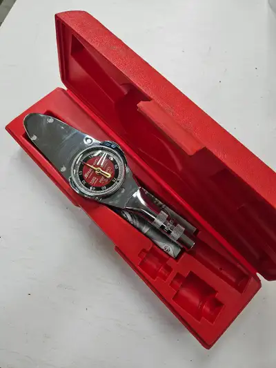 SNAP ON TOOLS 1/4" TORQOMETER DIAL TORQUE WRENCH 0-75 INCH POUNDS MINT