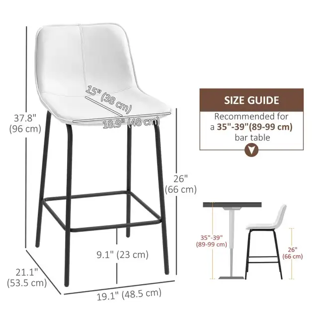 Upholstered Counter Height Bar Chair, Kitchen Stool with Steel  in Chairs & Recliners in Markham / York Region - Image 2
