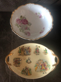 Royal Winton plate, Three Crowns bowl