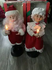 Mère Noël et Père Noël vintage animés
